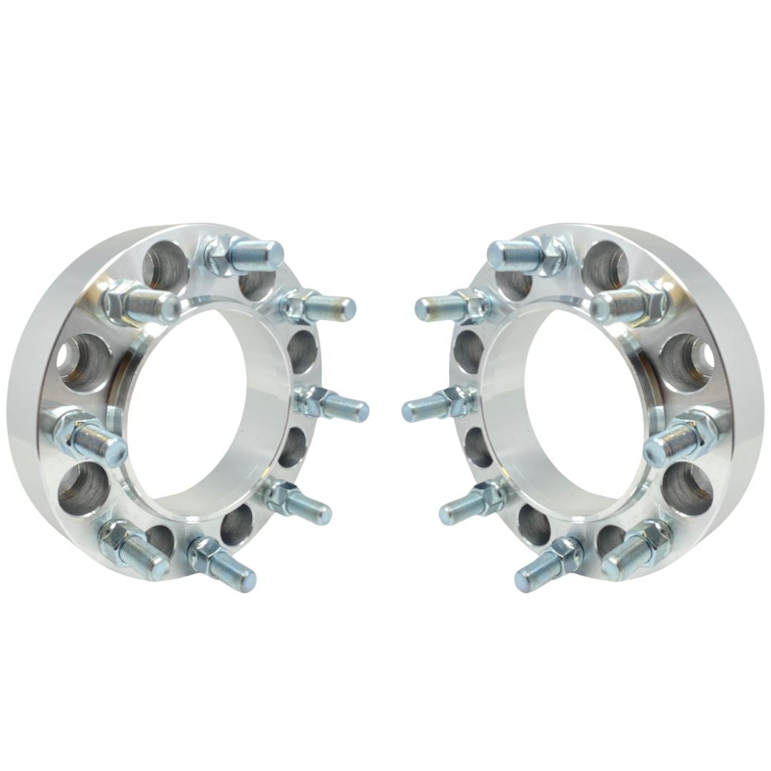 USA Made 8x6.5 To 8x170 Wheel Adapters Hub Centric 3/4” Inch Through 3 Inch! Use Ford 8x170 F-250 F-350 Super Duty Wheels On 8x6.5 or (8x165.1) Chevy / GM Trucks | 116.7 Bore To 124.9 Lip | 14x1.5 Studs & Lugs Included Lifetime Warranty!