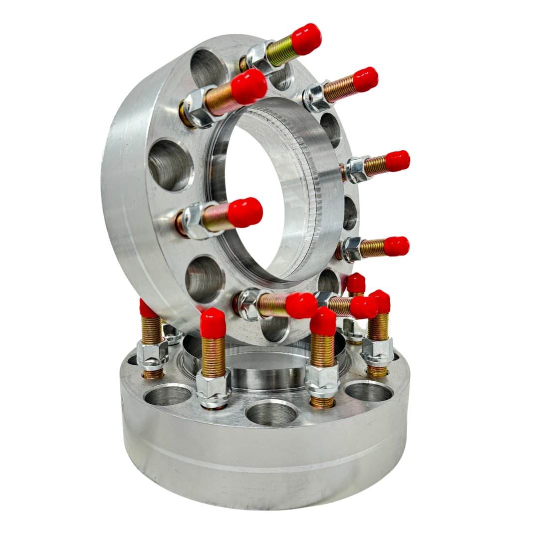 8x170 Wheel Spacers Hub Centric Rear Axle Ford F-250 F-350 Super Duty For 1999+ Trucks 100% Guaranteed Fit On Stock Axle 8x170 Trucks! Steel Centering Ring USA Made Lifetime Warranty! In Between Rear Wheels Or Fronts!