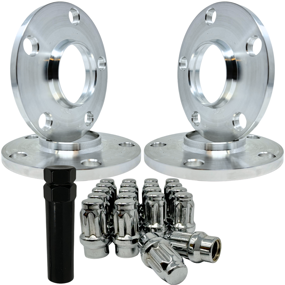 1/2" Inch (12mm) Hub Centric Wheel Spacers 5x120 C8 Corvette, Camaro CTS-V CT5 V With 66.9 Hub Centric OEM Lip + Extended Chrome Racing Lug Nuts Included!