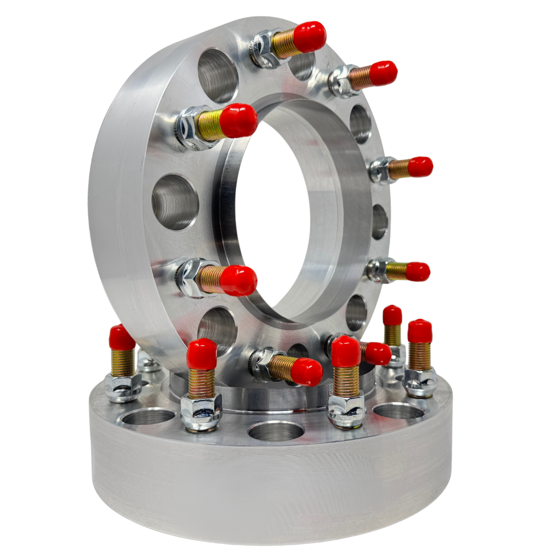 8x6.5 Dodge Ram 2500 3500 Hub Centric Wheel Spacers Fits ALL Dodge RAM Trucks with 8x6.5 Bolt Pattern D250 D350 14x1.5 or 9/16 Studs & Lug Nuts 121.3mm Center Bore MADE IN USA With Custom Steel Centering Ring For Rear Wheel Safety