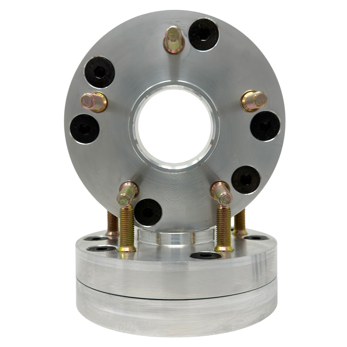 Ford Bronco 6x5.5 To 5x108 Bronco Sport Hubcentric Wheel Adapters Also known as 6x139.7 To 5x4.25 6 Lug To 5 Lug  | 93.1 To 63.4 Centerbore | 12x1.5 Studs 2021 & Newer Ford Bronco Conversion Adapters