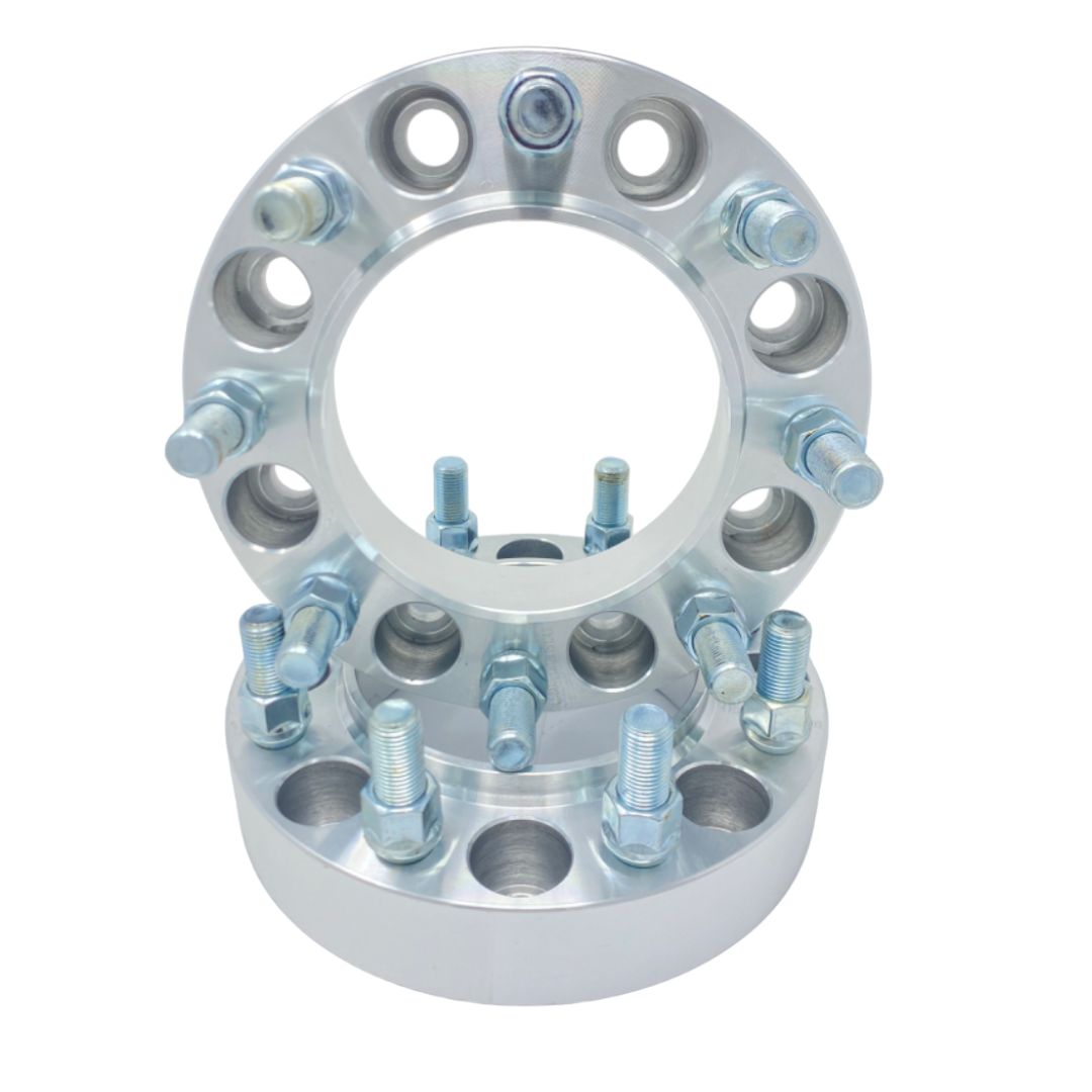 USA Made 8x6.5 To 8x170 Wheel Adapters Hub Centric 3/4” Inch Through 3 Inch! Use Ford 8x170 F-250 F-350 Super Duty Wheels On 8x6.5 or (8x165.1) Chevy / GM Trucks | 116.7 Bore To 124.9 Lip | 14x1.5 Studs & Lugs Included Lifetime Warranty!