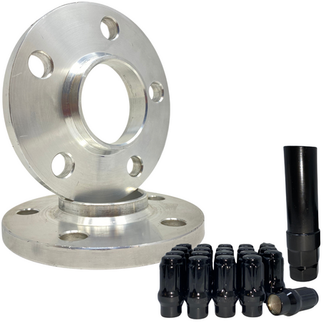 Nissan & Infiniti 12mm (1/2" Inch) 5x114.3 (A.K.A 5x4.5)  Hubcentric Wheel Spacers 66.1mm OEM Hub Centric Lip + FREE Extended Thread Black Racing Lug Nuts!