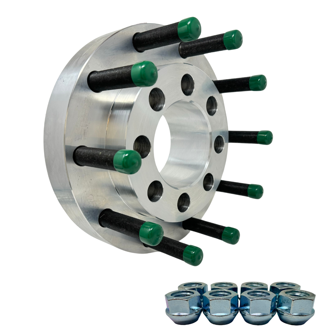 8x225 To 10x285 Hub Centric Wheel Adapter For 1999-2004 Ford F-450 F-550 Super Duty Dually | 8x225 To 10x285.75 Semi Wheel Adapter 1" Inch Through 4 Inches Thick