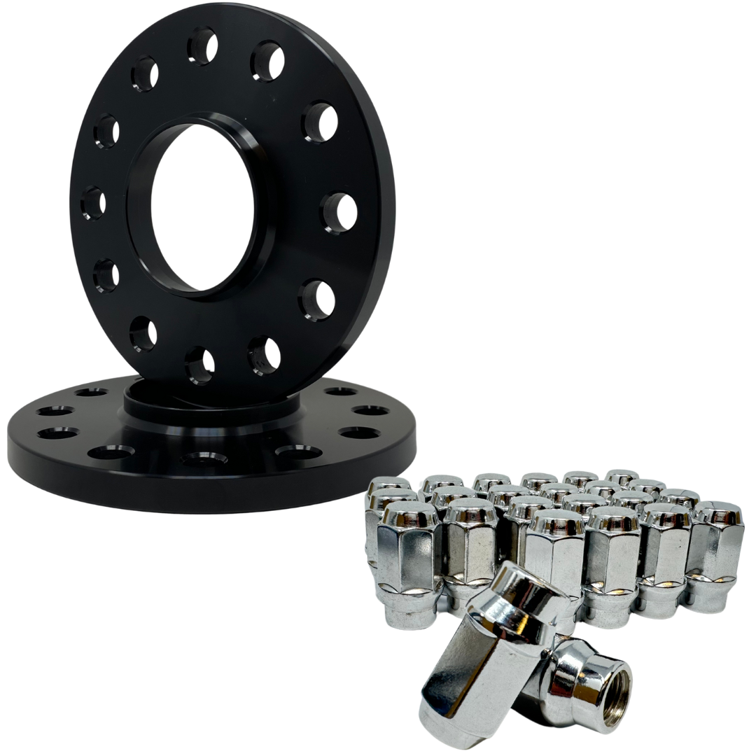 6x5.5 Chevy / GMC Hub Centric 1/2” Inch Wheel Spacers 13mm Thick Plus 24x Free Closed End ET Lug Nuts For Minimal Thread Loss! 78.1 OEM Center Bore & Hub Centric Wheel Balancing Lip, Complete Kit!