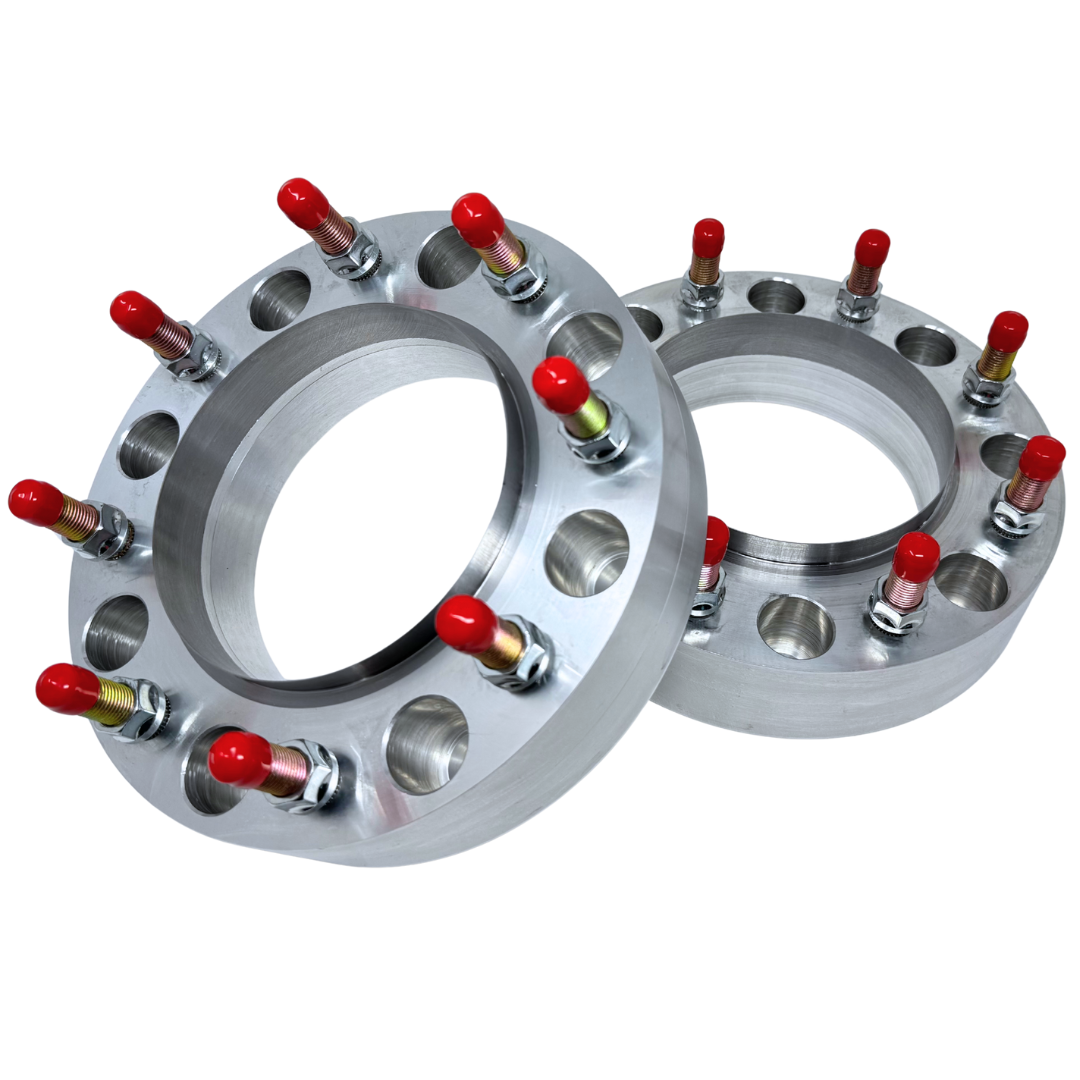 8x6.5 Dodge Ram 2500 3500 Hub Centric Wheel Spacers Fits ALL Dodge RAM Trucks with 8x6.5 Bolt Pattern D250 D350 14x1.5 or 9/16 Studs & Lug Nuts 121.3mm Center Bore MADE IN USA With Custom Steel Centering Ring For Rear Wheel Safety