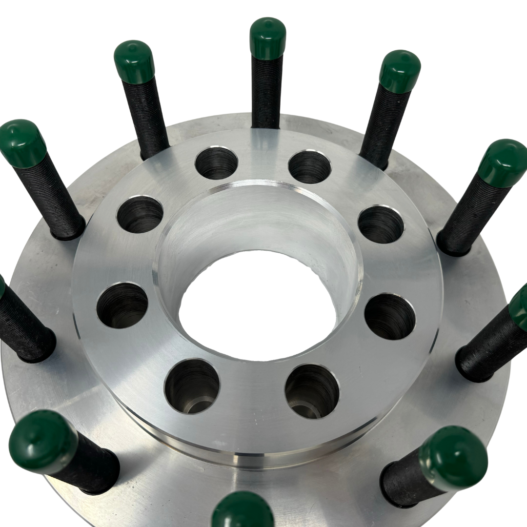 8x225 To 10x285 Hub Centric Wheel Adapter For 1999-2004 Ford F-450 F-550 Super Duty Dually | 8x225 To 10x285.75 Semi Wheel Adapter 1" Inch Through 4 Inches Thick