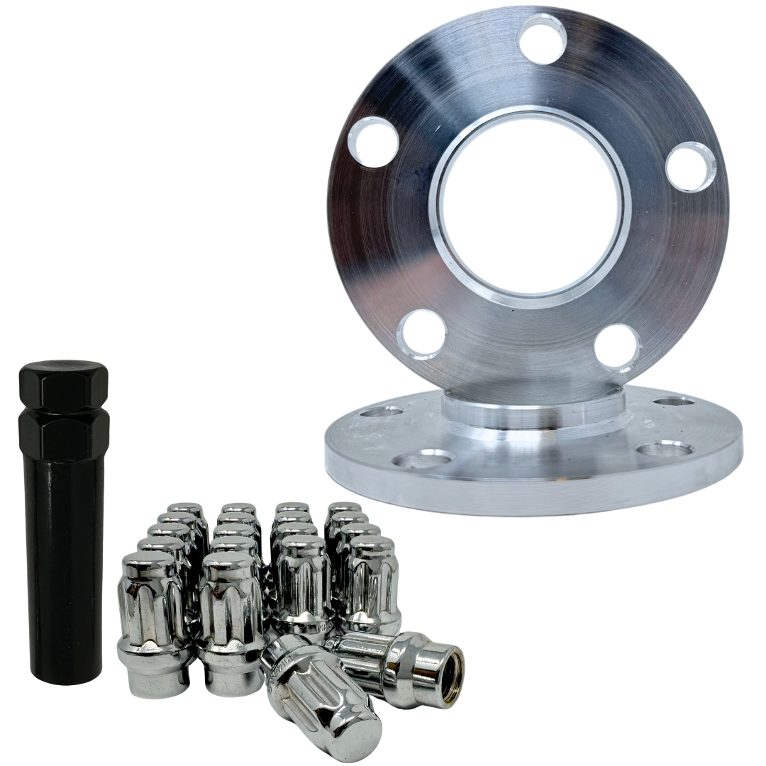 1/2" Inch (12mm) Hub Centric Wheel Spacers 5x120 C8 Corvette, Camaro CTS-V CT5 V With 66.9 Hub Centric OEM Lip + Extended Chrome Racing Lug Nuts Included!
