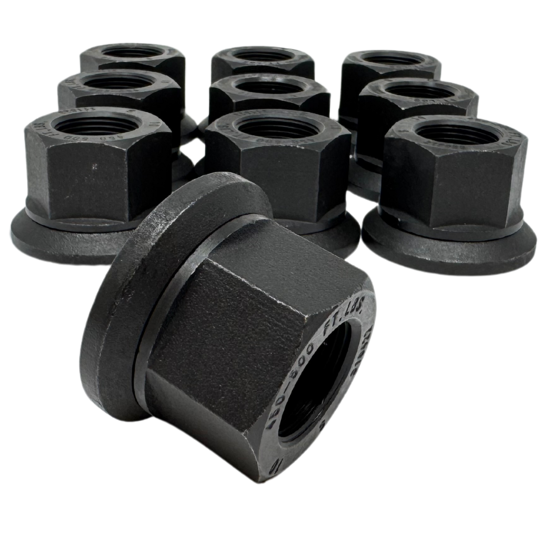 10x225 to 10x285 Hub Centric Wheel Adapter Kit 1" inch For 2005+ Ford F-450, F-550 & 2012+ Ram 4500, 5500 To 10x285.75 Semi Alcoa Wheels 22.5/24.5 | 170.1mm Bore to 220mm Centering Lip | 22x1.5 Studs & 14x1.5 Lug Nuts Included |