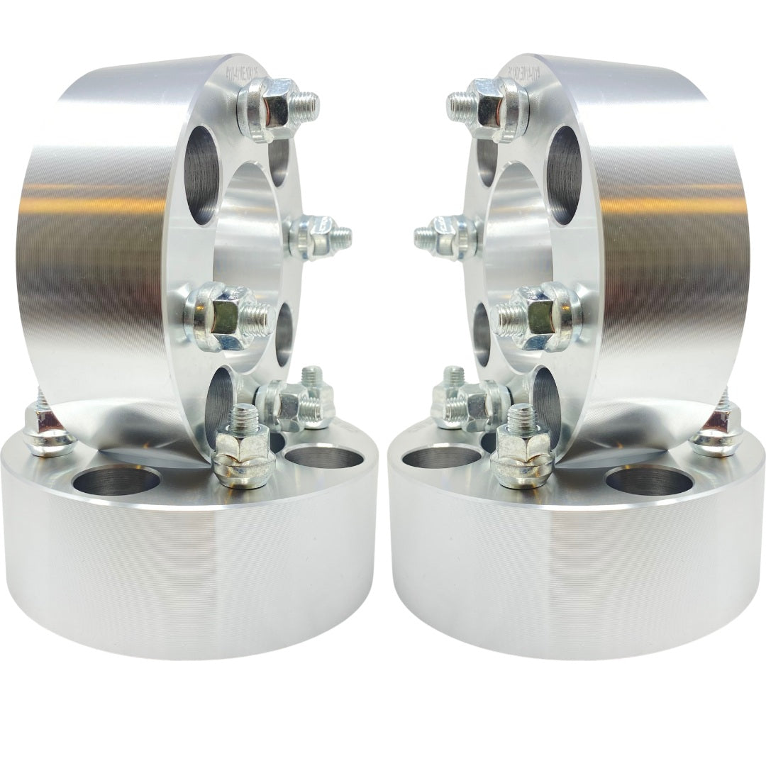4x114.3 Also known as 4x4.5 Wheel Spacers 1" Inch or 1.25" Inch or 1.5" Inch or 2” Inch Thicknesses (25mm - 50mm) 12x1.5 Studs & Lug Nuts 71mm Center Bore For All 4x114.3 or 4x4.5 Vehicle Hub Clearance