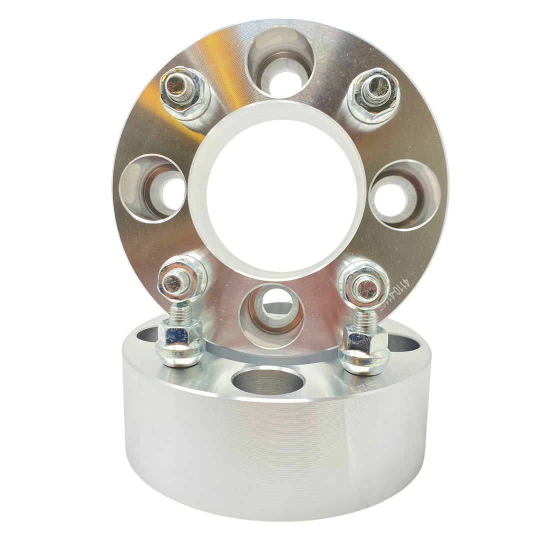 4x114.3 Also known as 4x4.5 Wheel Spacers 1" Inch or 1.25" Inch or 1.5" Inch or 2” Inch Thicknesses (25mm - 50mm) 12x1.5 Studs & Lug Nuts 71mm Center Bore For All 4x114.3 or 4x4.5 Vehicle Hub Clearance