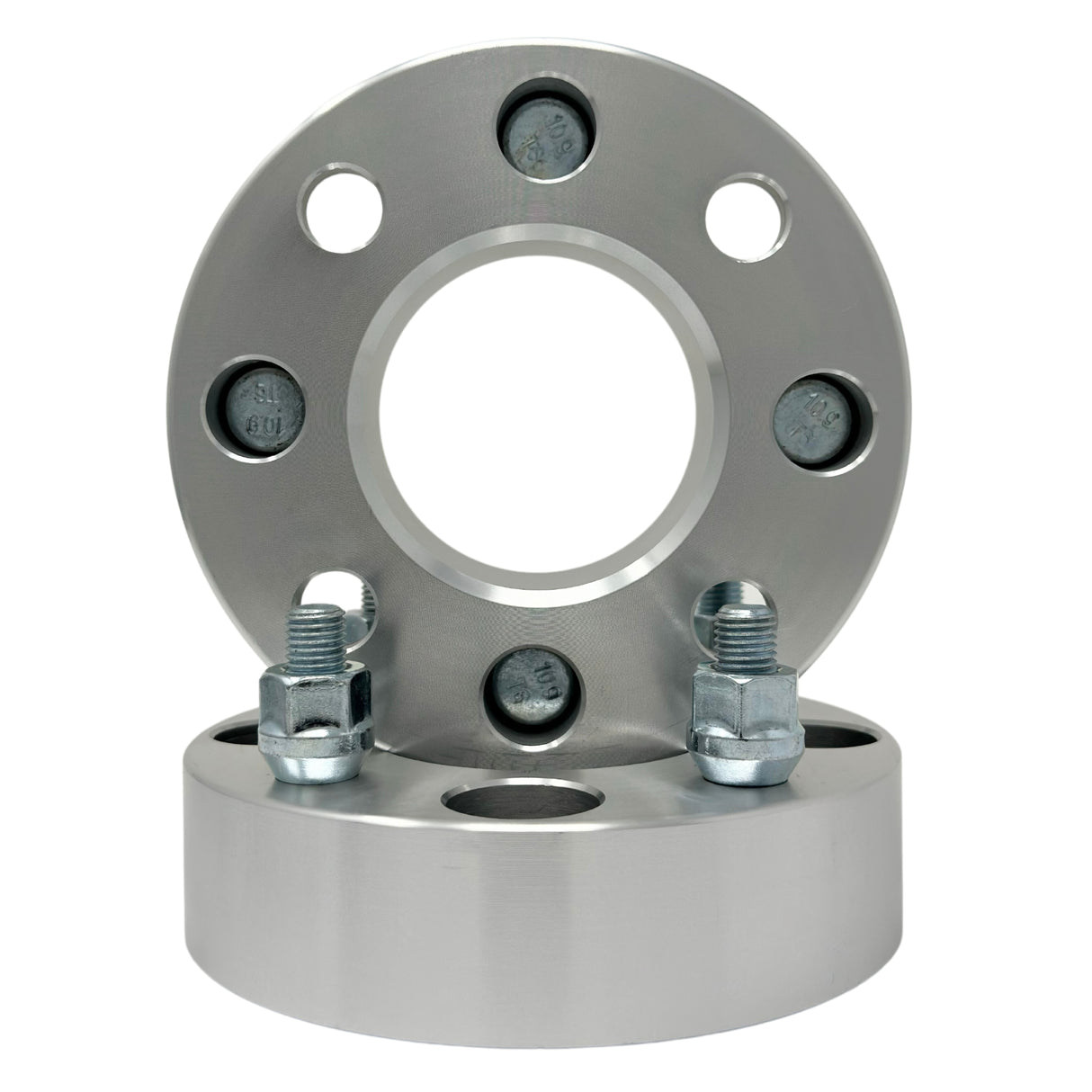 4x114.3 Also known as 4x4.5 Wheel Spacers 1" Inch or 1.25" Inch or 1.5" Inch or 2” Inch Thicknesses (25mm - 50mm) 12x1.5 Studs & Lug Nuts 71mm Center Bore For All 4x114.3 or 4x4.5 Vehicle Hub Clearance