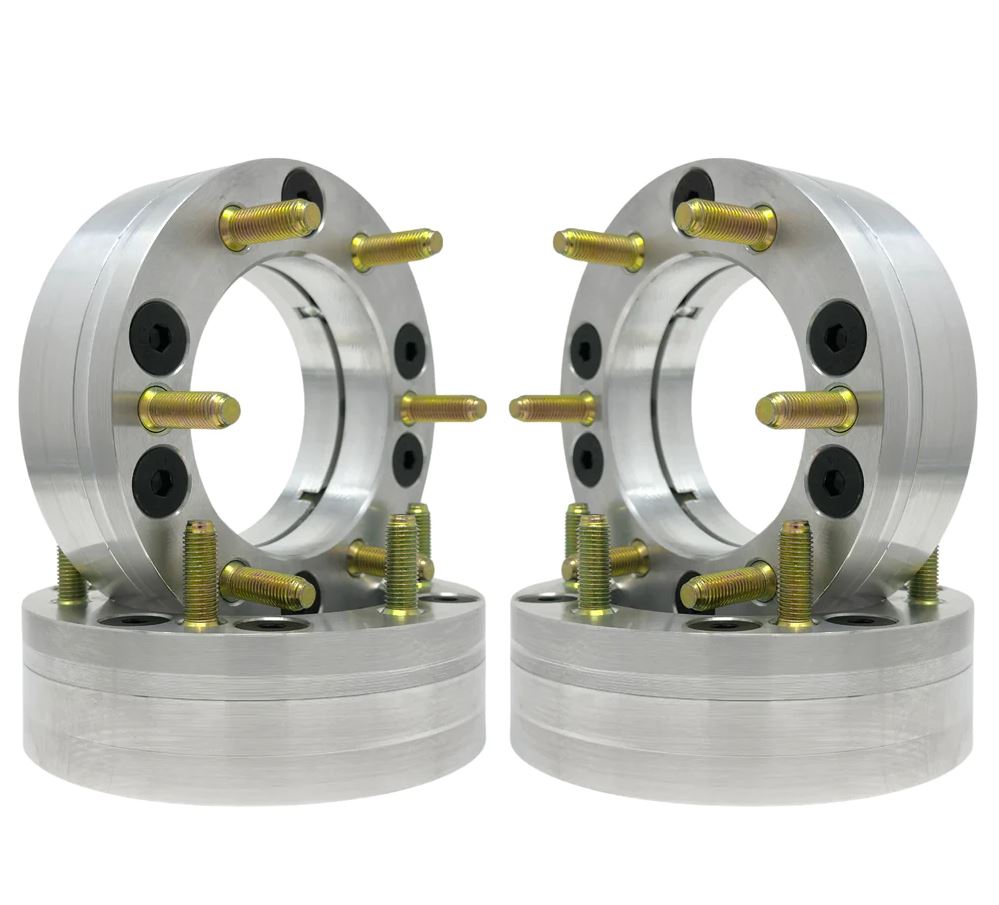 USA Made 4/156 To 6X5.5 Wheel Adapters For Polaris, Kawasaki, Yamaha To Fit 6x5.5 Wheels (also know as 6x139.7) 12x1.5 Studs And Open End Lug Nuts | 131mm Hub Bore | 2 Piece style adapter | 1.5" - 4" inch |
