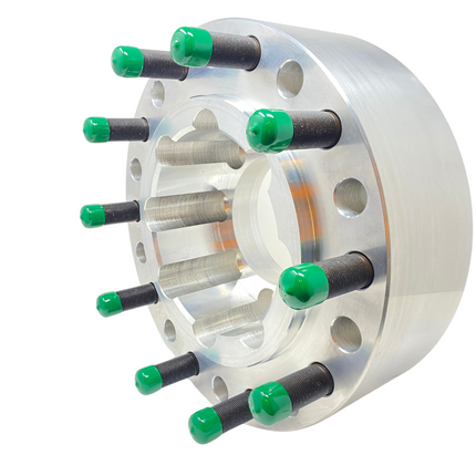 8x6.5 to 10x285 Hub Centric Wheel Adapter For Ram 1994 & Newer To Use Semi Alcoa Wheel 22.5/24.5 | USA MADE 8 To 10 Lug 8x6.5" (aka 8x165.1) To 10x285.75 | 121.3mm Bore To 220mm Centering Lip | 22x1.5 Studs & 14x1.5 Lugs Included | 1"- 4" Thick Available