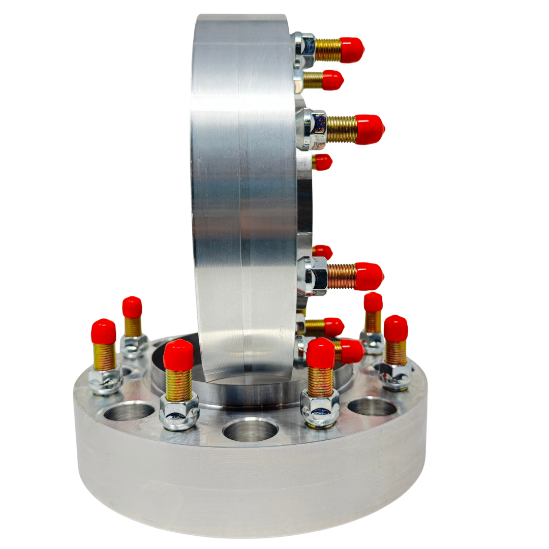 USA Made 1 Piece Ford 1988-1998 F-350 Dually 8x6.5 Hub Centric Wheel Spacer For Rear Axel | OEM 124mm Center Bore With Custom Steel Ring For Wheel Centering Safety | 9/16"-18 OEM Ford Studs | For In Between Rear Wheels