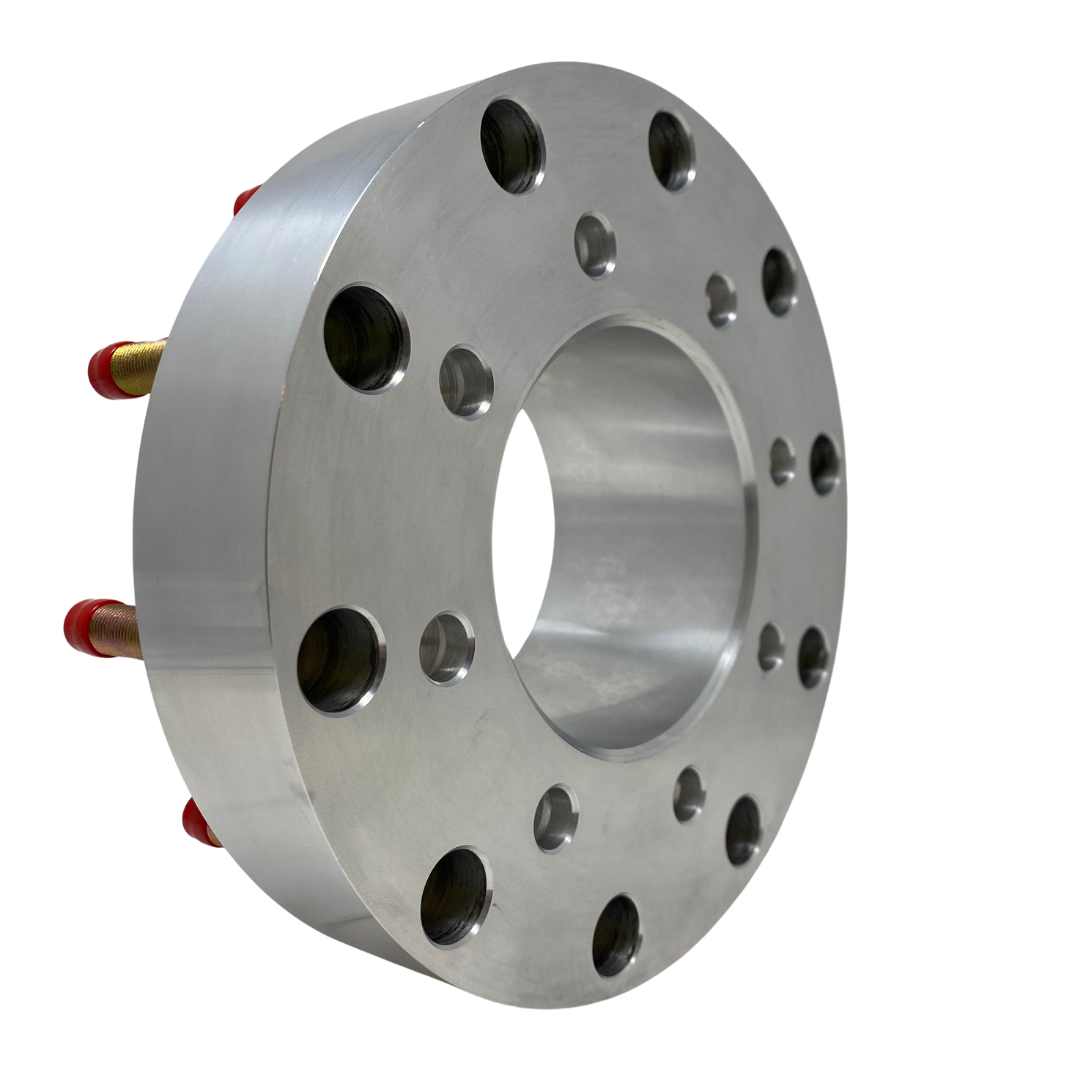 Dodge 8x6.5 To 10x225 Hub Centric Wheel Adapters For 2011 & Older Dodge Ram Or Other Model 2500 / 3500 Dodge Trucks To Use 10x225 RAM 4500 / 5500 Or Ford F-450 F-550 Wheels | 121.3mm Bore To 170mm Centering Lip | 14x1.5 Studs & 9/16-18 Lugs Included