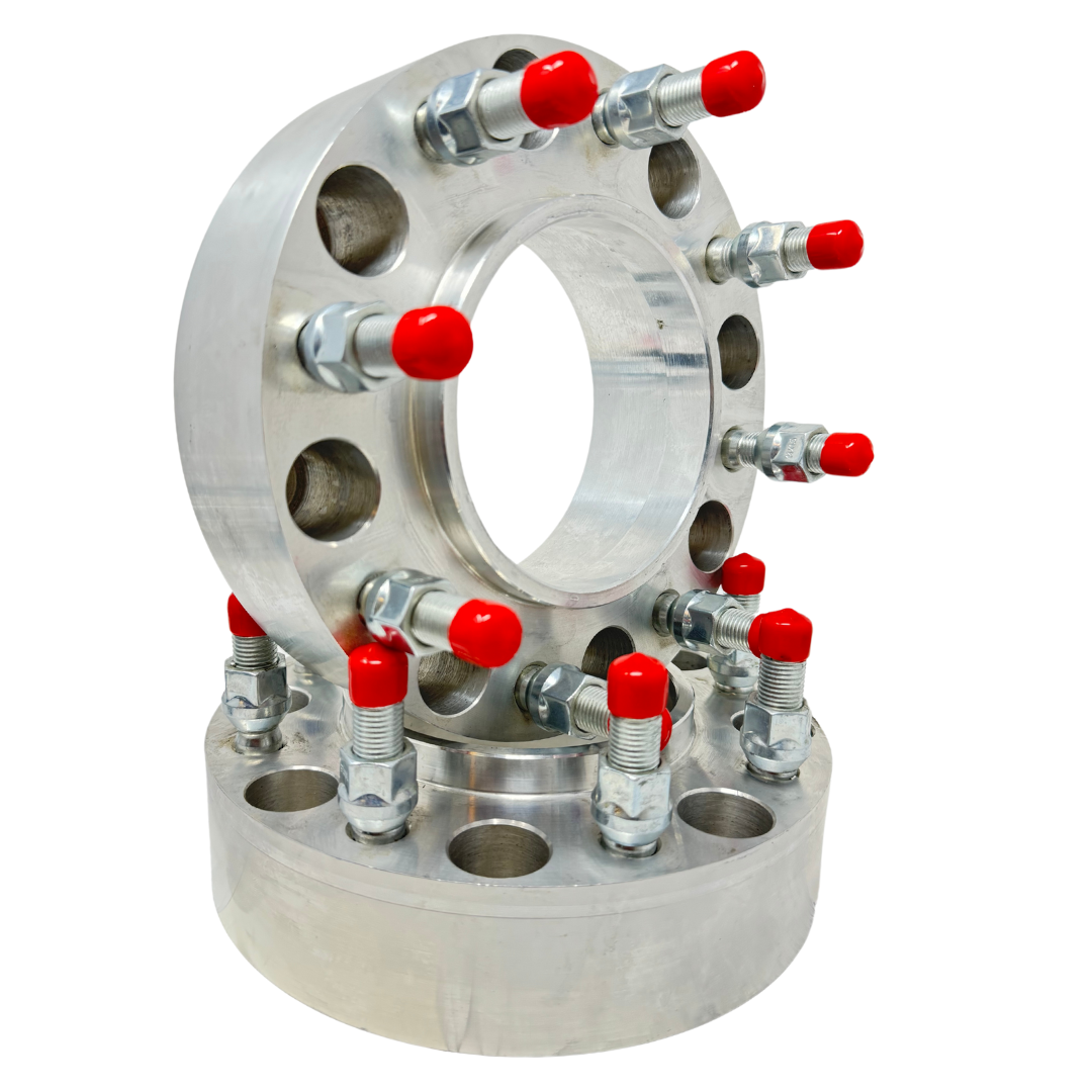 8x180 Wheel Spacers Hub Centric Silverado & Sierra 2500, 3500HD 2011+ With Rear Solid Steel Centering Ring For Safety! 1" Inch To 4" Thick Available 124.1mm Center Bore & 14x1.5 Threaded Studs & Lug Nuts