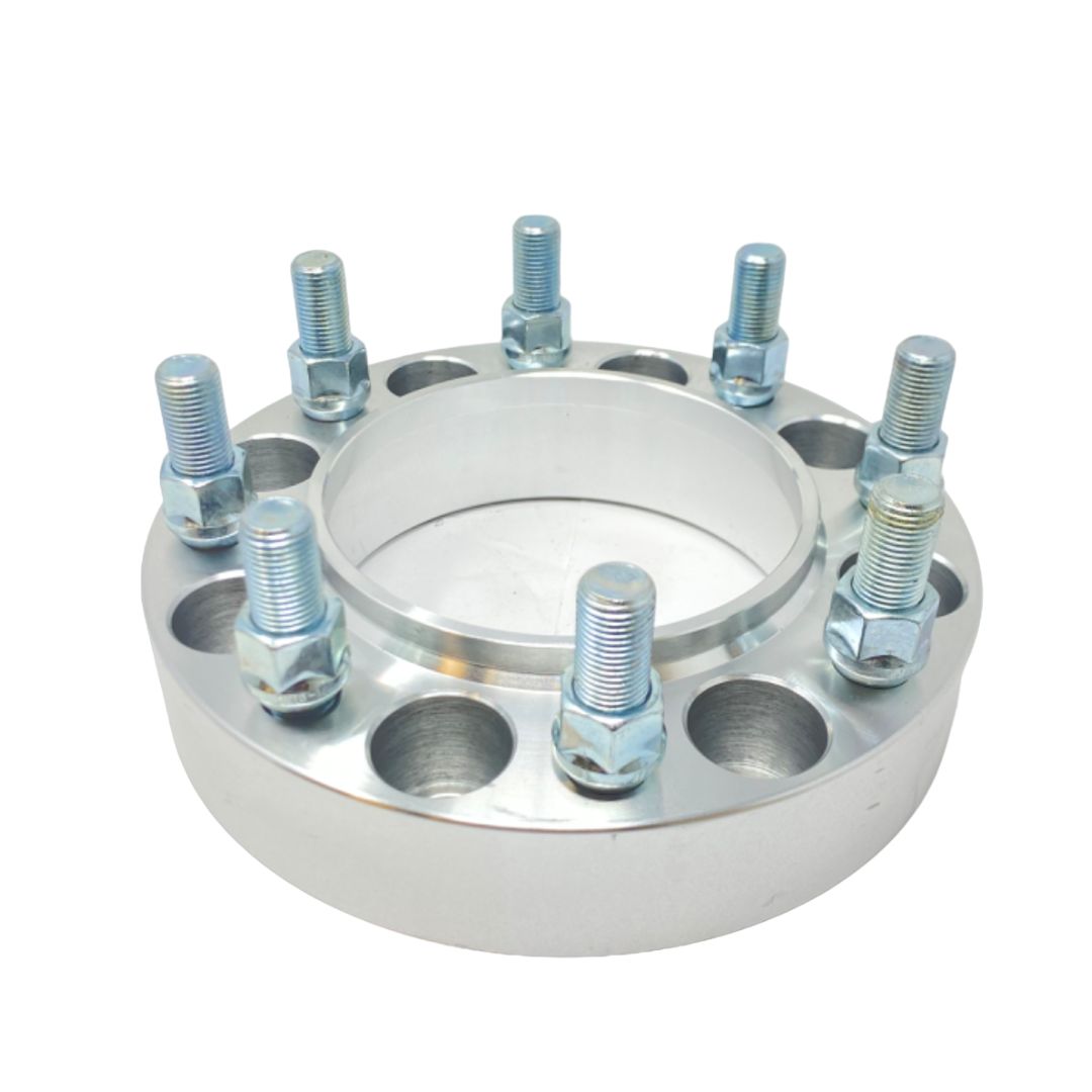USA Made 8x6.5 To 8x170 Wheel Adapters Hub Centric 3/4” Inch Through 3 Inch! Use Ford 8x170 F-250 F-350 Super Duty Wheels On 8x6.5 or (8x165.1) Chevy / GM Trucks | 116.7 Bore To 124.9 Lip | 14x1.5 Studs & Lugs Included Lifetime Warranty!