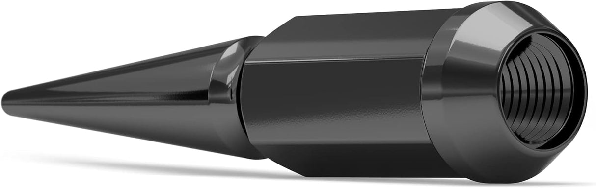 24 Spike Lug Nuts 14x2.0 Thread Fits Aftermarket Wheels 4.5" Inch Tall In Chrome, Black, Red, Blue