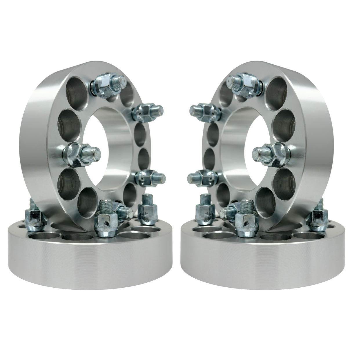 5x5 or 5x5.5 to 5x4.75 Wheel Adapters Universal Kit 1.25-1.50" Inch (32-38mm) 12x1.5 Studs & Lug Nuts 87.1mm Center Bore | 5x127 or 5x139.7 to 5x120.7