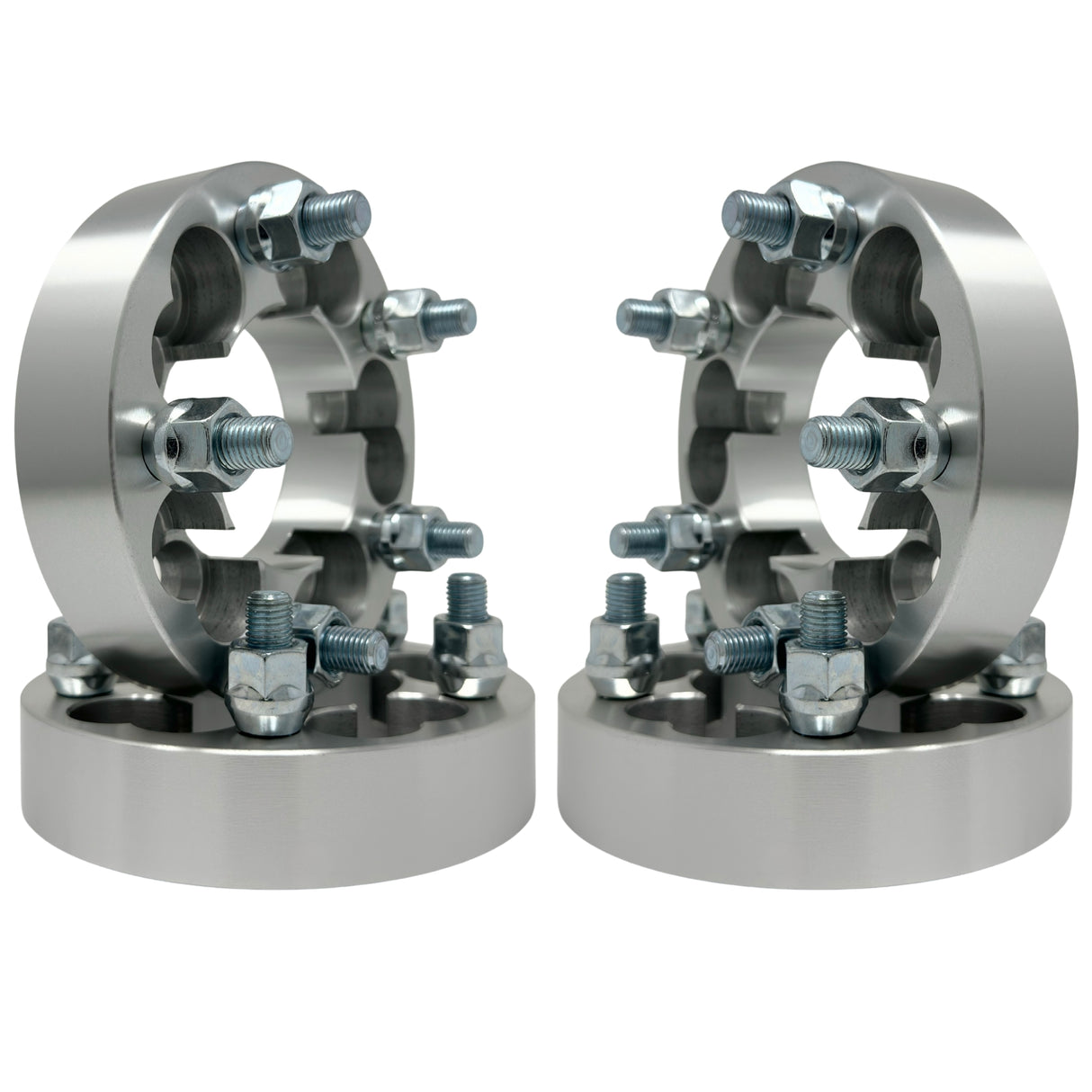 5x110 or 5x112 to 5x114.3 (Aka 5x4.5) Wheel Adapters Universal Kit 1.25" Inch Thick (32mm) 12x1.5 Studs & Lug Nuts 74mm Center Bore For All Hub Clearance