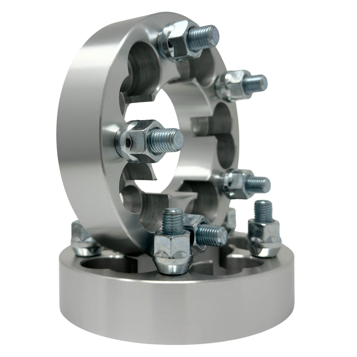 5x100 or 5x112 to 5x112 Wheel Adapters 1.25" Inch (32mm) 12x1.5 Studs & Lug Nuts 74mm Universal Center Bore For All Makes & Model Clearance