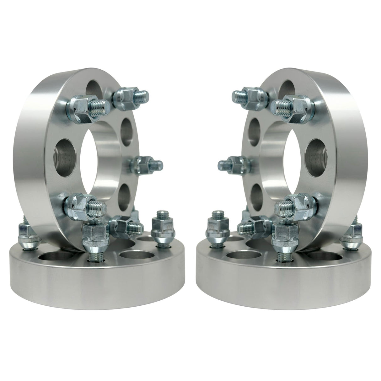 5x110 to 5x100 Wheel Adapters 1"Inch (25mm) 12x1.5 Studs & Lug Nuts 65.1mm Center Bore