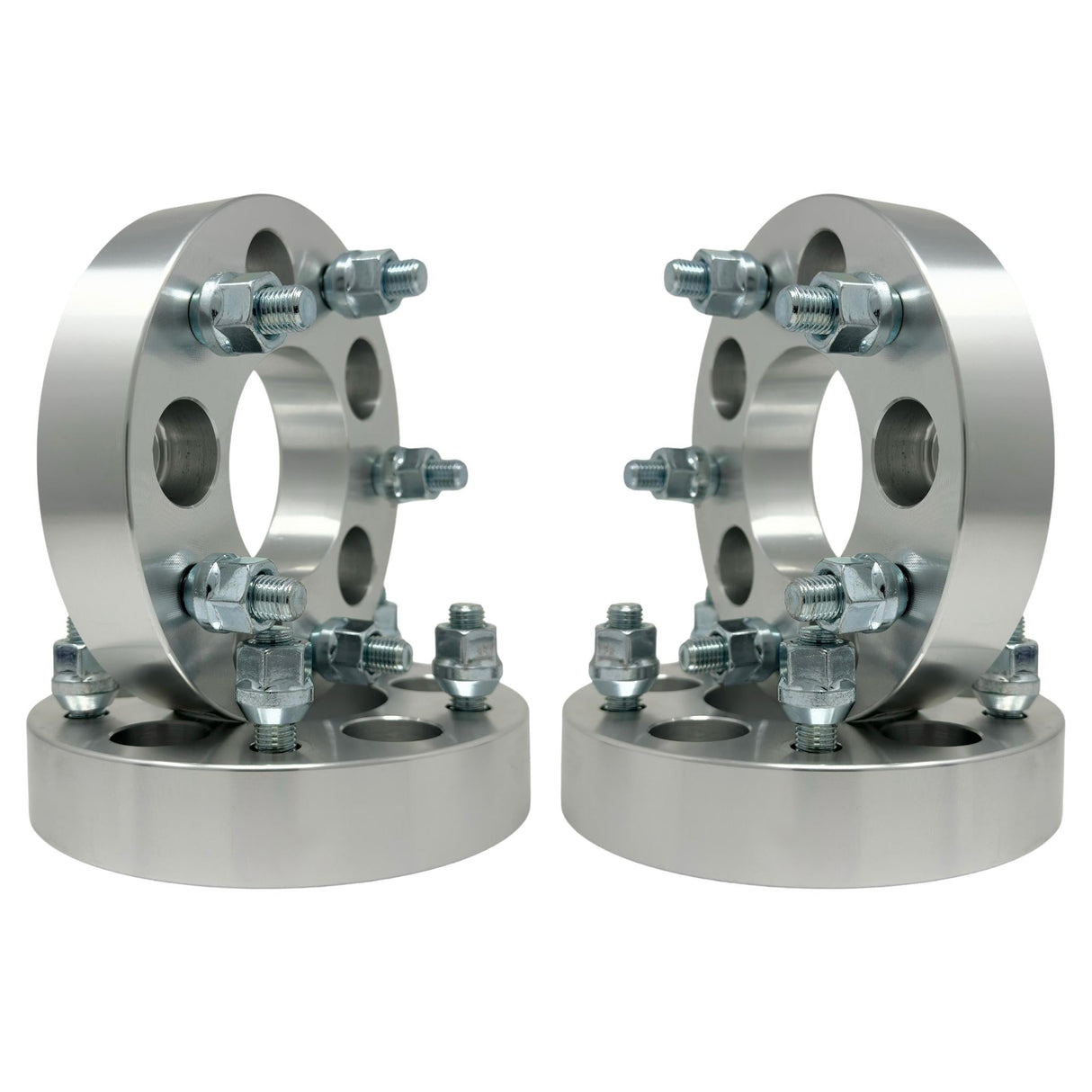 USA Made 5x120 to 5x114.3 Hub Centric Wheel Adapters 1" Inch (25mm) Corvette C8, Camaro, CTS V, CT5V 14x1.5 Studs & Lug Nuts 66.9mm Hub Centric Center Bore | 5x4.72 to 5x4.5 spacers