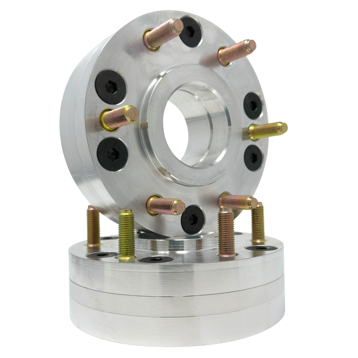 Ford Bronco Sport 5x4.25 To 6x5.5 Bronco Full Size Hubcentric Wheel Adapters Also known as 5x108 To 6x139.7 5 Lug To 6 Lug | 63.4mm To 93.1mm Centerbore | 12x1.5 Studs 2021 & Newer Ford Bronco Conversion Adapters