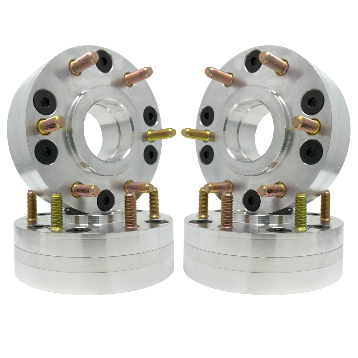 Ford Bronco Sport 5x4.25 To 6x5.5 Bronco Full Size Hubcentric Wheel Adapters Also known as 5x108 To 6x139.7 5 Lug To 6 Lug | 63.4mm To 93.1mm Centerbore | 12x1.5 Studs 2021 & Newer Ford Bronco Conversion Adapters