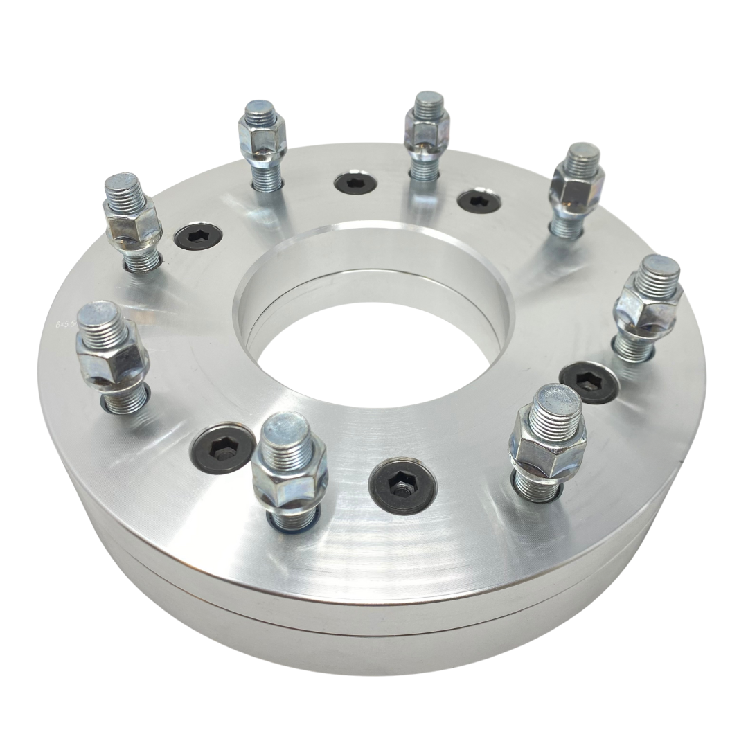 6 To 8 Lug Wheel Adapters 6x5.5 To 8x6.5 Wheel Adapters 2" Inch Thick Use 8 Lug Wheels On 6 Lug Trucks 6x139.7 To 8x165.1 6 To 8 Lug Conversion Solid Forged 6061 T-6 Aerospace Grade Billet Aluminum | USA Lifetime Warranty!