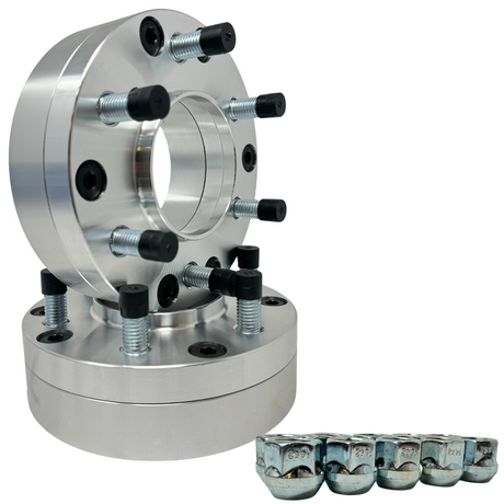 1.25” Inch Thick 5x5.5 to 6x5.5 Dodge Ram Wheel Adapters Hub Centric | USA Made Heavy Duty | Use 6 Lug 2019 & Newer Ram Wheels On 2018 & Older 5 Lug RAM Trucks OEM Spec 14x1.5 Studs & Lug Nuts 77.8mm OEM Center Bore | AKA 5x139.7 to 6x139.7