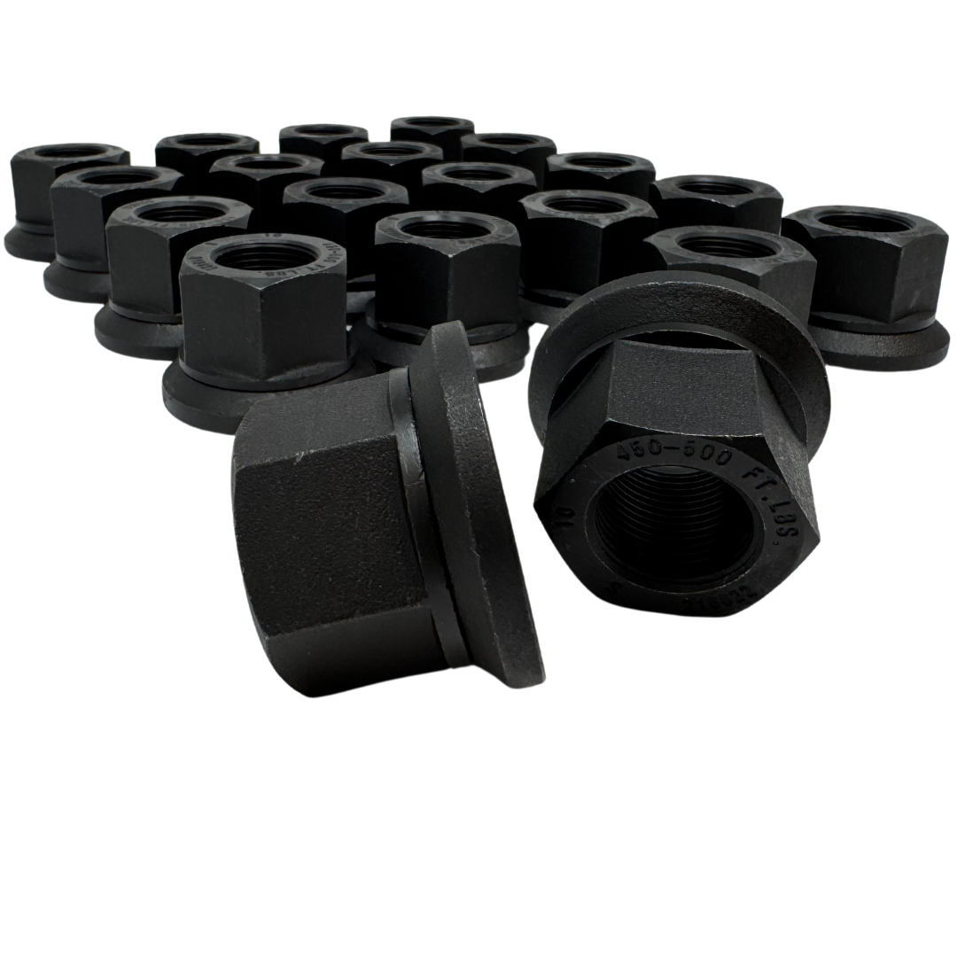 10x225 to 10x285 Hub Centric Wheel Adapter Kit 1" inch For 2005+ Ford F-450, F-550 & 2012+ Ram 4500, 5500 To 10x285.75 Semi Alcoa Wheels 22.5/24.5 | 170.1mm Bore to 220mm Centering Lip | 22x1.5 Studs & 14x1.5 Lug Nuts Included |