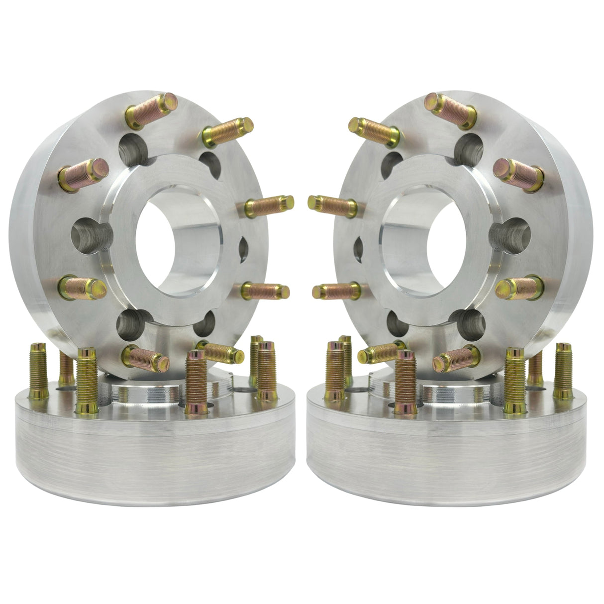 Ford 6x135 To 8x200 F-350 Dually Hub Centric Wheel Adapters For F-150, Bronco Raptor, | 87.1mm To 142mm Centerbore | 14x1.5 Studs 1" Inch - 2" Inch Thicknesses Also Fits Navigator, Expedition + More MADE IN THE USA