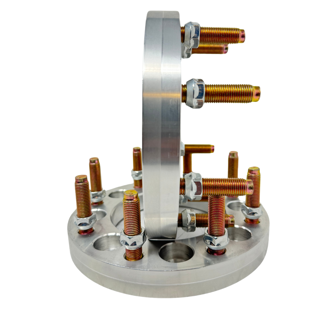 8x180 To 8x210 Wheel Adapters For Chevy Silverado & GMC Sierra 2500 3500 2011 & Newer With 14x1.5 Open End Lug Nuts Included 124.1 Hub Center Bore