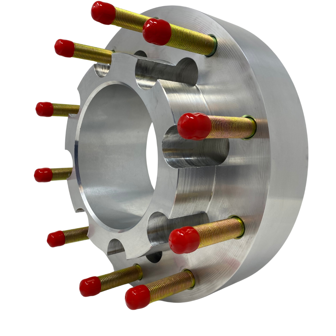 Dodge 8x6.5 To 10x225 Hub Centric Wheel Adapters For 2011 & Older Dodge Ram Or Other Model 2500 / 3500 Dodge Trucks To Use 10x225 RAM 4500 / 5500 Or Ford F-450 F-550 Wheels | 121.3mm Bore To 170mm Centering Lip | 14x1.5 Studs & 9/16-18 Lugs Included