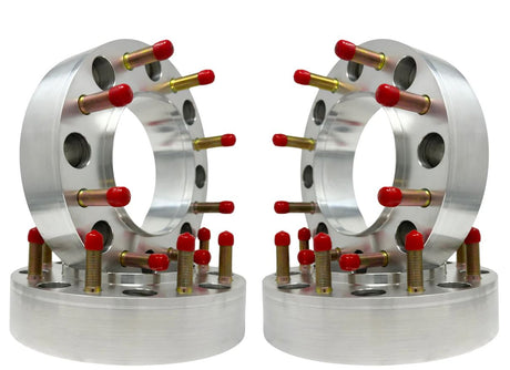 8x6.5 Dodge Ram 2500 3500 Hub Centric Wheel Spacers Fits 1994 & Newer RAM with 8x6.5 Bolt Pattern 14x1.5 or 9/16 Studs & Lug Nuts 121.3mm Center Bore MADE IN USA With Custom Steel Centering Ring For Rear Wheel Safety
