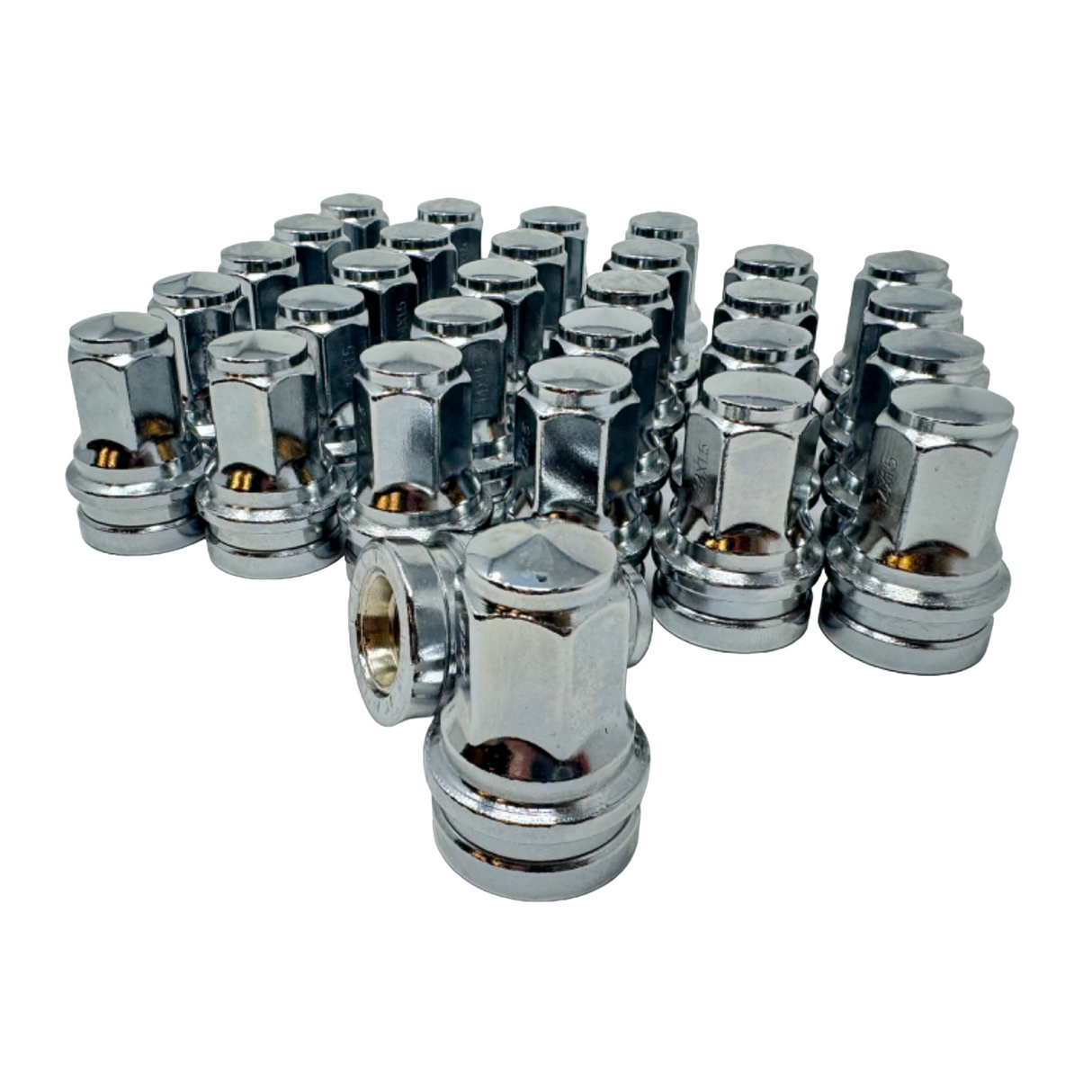 Ford F-250 F-350 Super Duty OEM Replacement Closed End Lug Nuts Flat Seat Chrome Lugs Fits 2003 & Newer Models Aluminum Wheels F250 F350 & Excursion 14x1.5