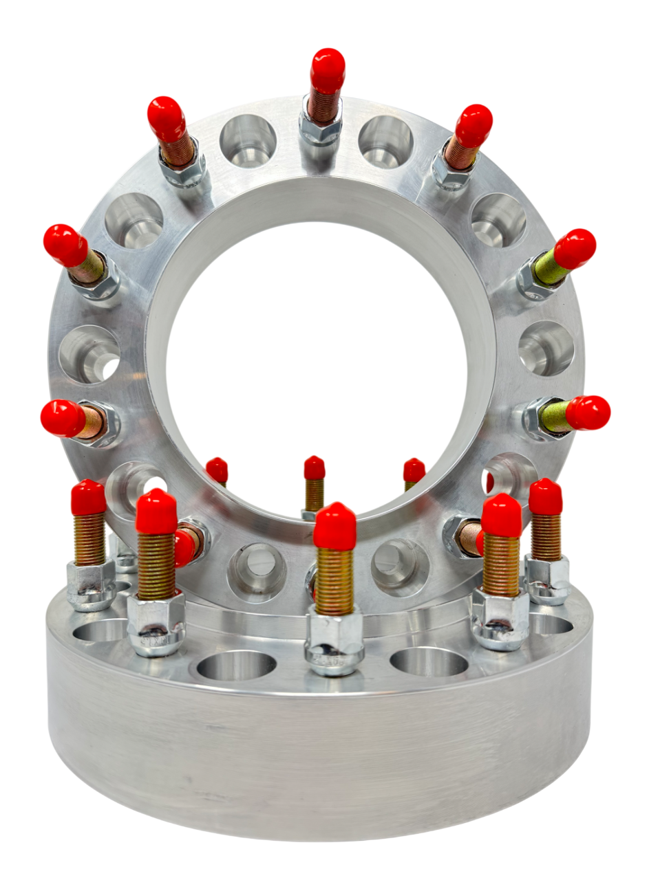 10x225 Hub Centric Wheel Spacer USA Made FORD 1" Inch Through 4” Inch Thick For 2005+ Ford F-450, F-550 | 170.1mm OEM Spec Hub Bore & “SafeFit” Wheel Centering Lip | 14x1.5 Studs & 14x1.5 Lug Nuts Included USA Lifetime Warranty!