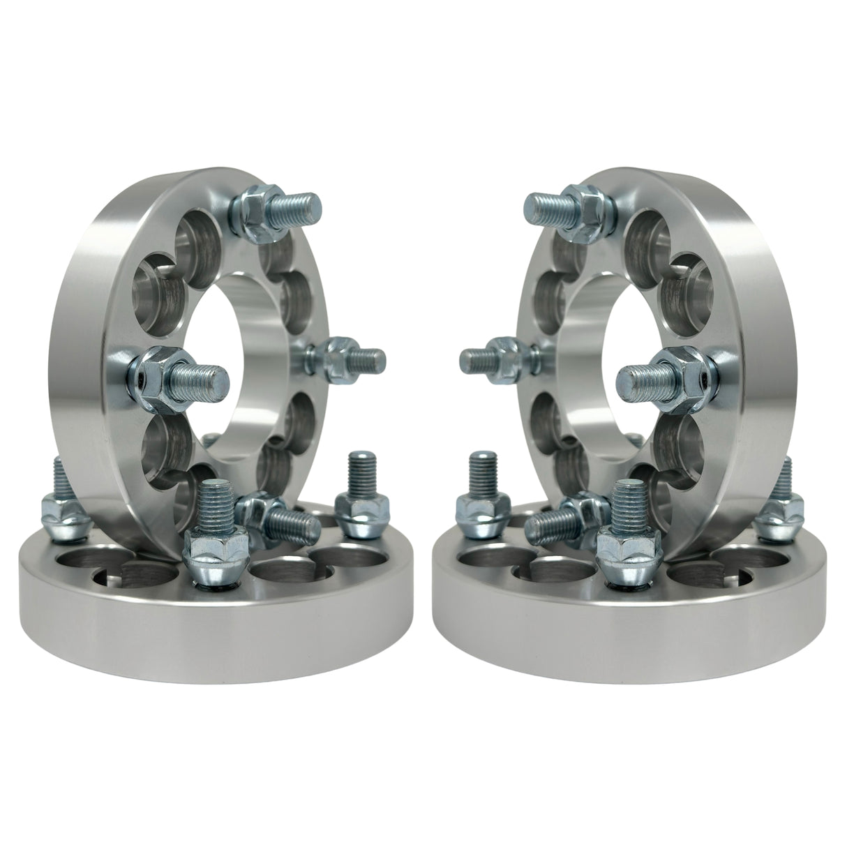 4x100 or 4x4.5 to 4x108 Wheel Adapters Universal Kit 1" Inch (25mm) 12x1.5 Studs & Lug Nuts 71mm Center Bore or 4x100 or 4x114.3 to 4x4.25