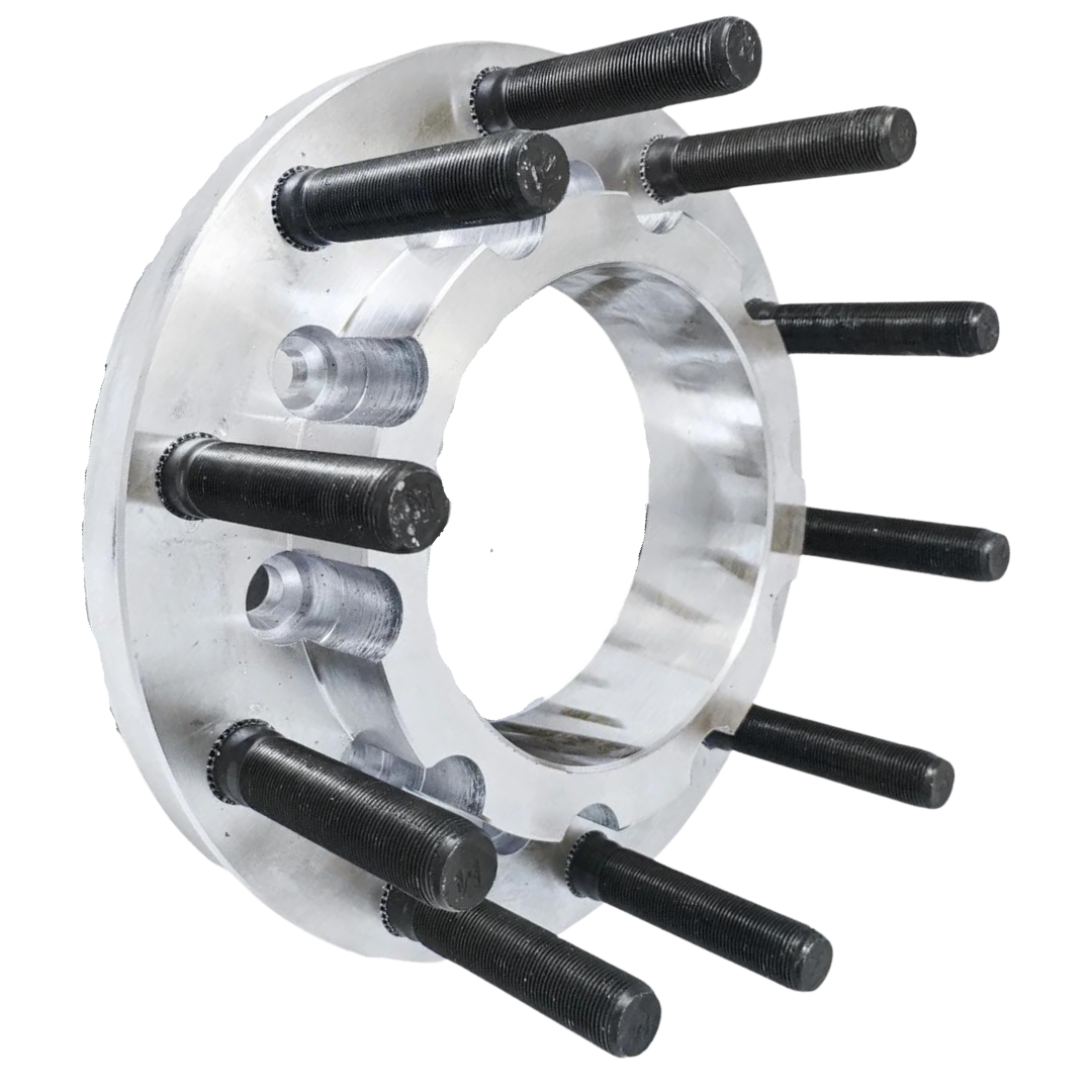 10x225 to 10x285 Hub Centric Wheel Adapter For 2005+ Ford F-450, F-550 & 2012+ Ram 4500, 5500 To 10x285.75 Semi Alcoa Wheels 22.5/24.5 | 170.1mm Bore to 220mm Centering Lip | 22x1.5 Studs & 14x1.5 Lug Nuts Included | 1" - 4" Thick Available
