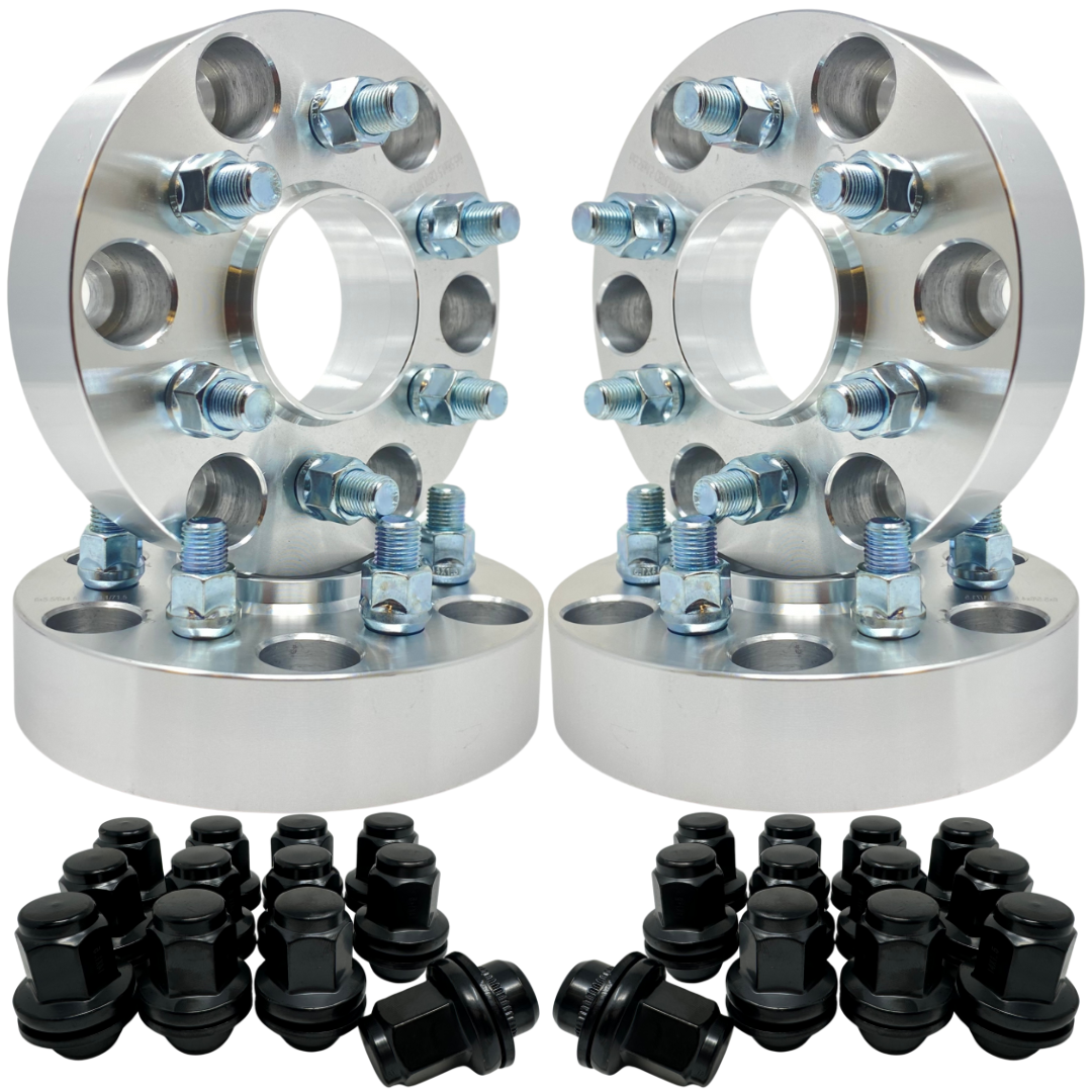 2022 & Newer Toyota Tundra 6x5.5 Wheel Spacers Hub Centric 95.1mm OEM Bore & Centering Lip 14x1.5 studs 6x139.7 Lug Nuts Included!