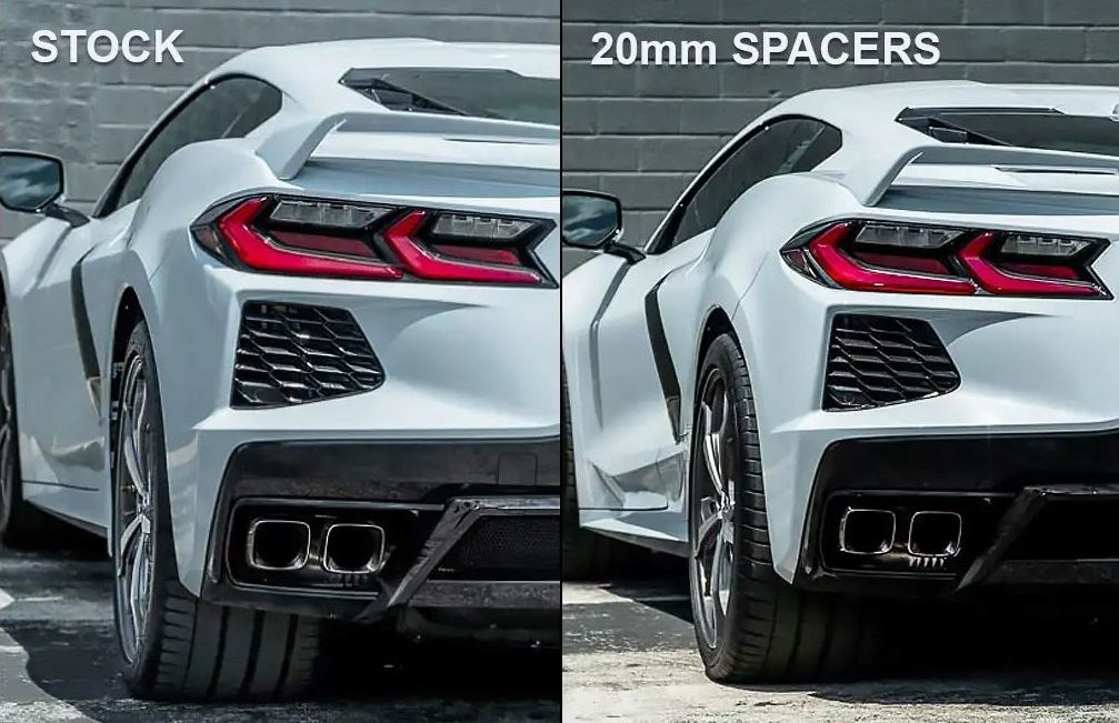 5x120 Hubcentric Wheel Spacers for C8 Corvette 2010 & Newer Camaro & 2008 & Newer Cadillac CTS-V 2016 & Newer CT5 CT6 | 14x1.5 Studs and Lug Nuts 66.9mm Center Bore