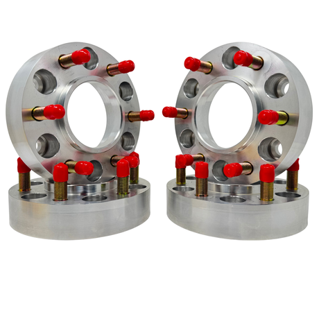6x5.5 Toyota To Ford Wheel Adapters Use New Bronco Or Ranger Wheels On Toyota Trucks Like Tacoma 4 Runner Hub Centric 106.1mm to 93.1mm Center Bore Wheel Spacers also known as 6x139.7 Adapter Spacers | 12x1.5 Mounting Lugs & OEM Ford Spec Studs USA Made