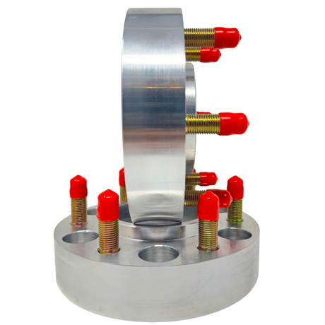 6x5.5 Toyota To Ford Wheel Adapters Use New Bronco Or Ranger Wheels On Toyota Trucks Like Tacoma 4 Runner Hub Centric 106.1mm to 93.1mm Center Bore Wheel Spacers also known as 6x139.7 Adapter Spacers | 12x1.5 Mounting Lugs & OEM Ford Spec Studs USA Made