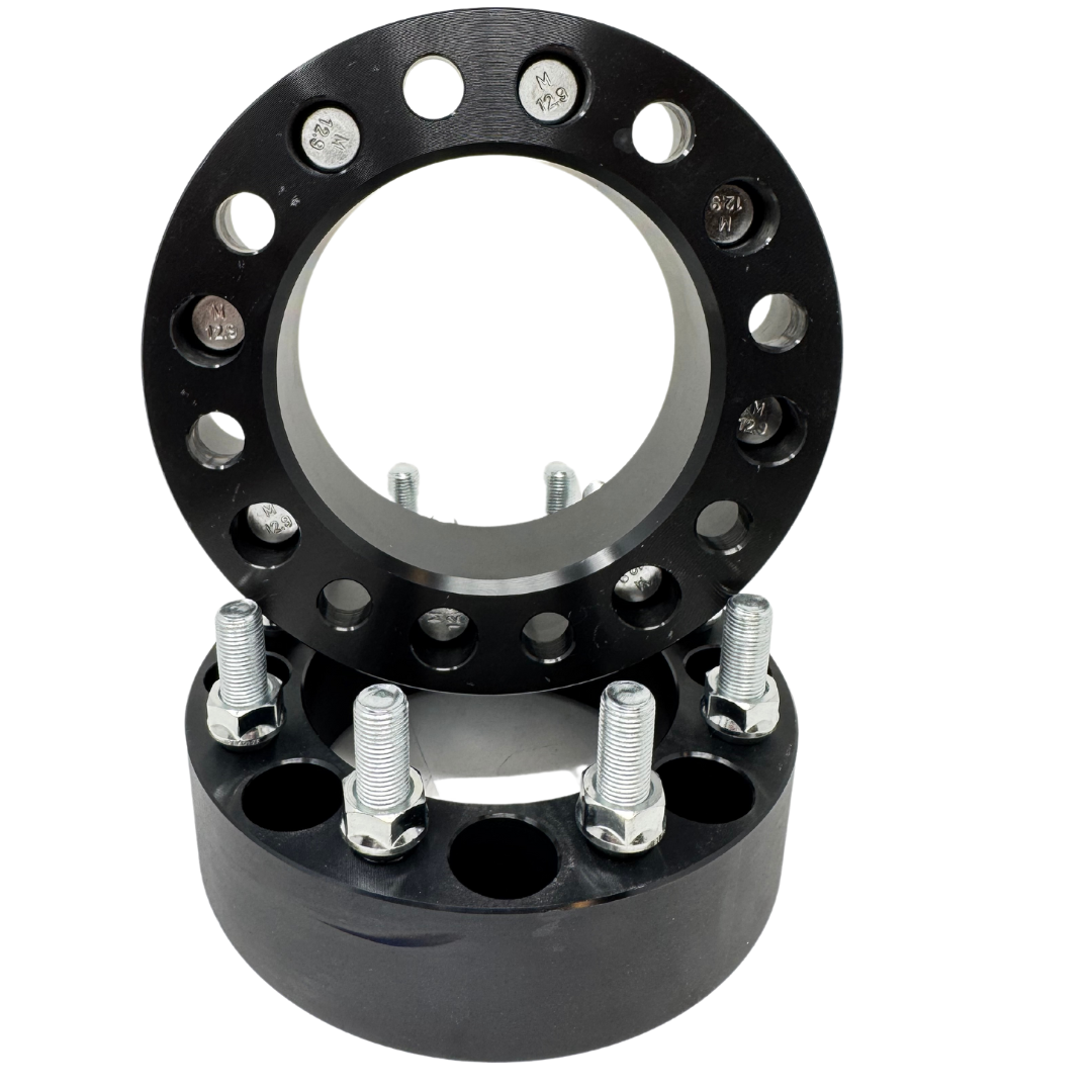 Dodge & Ram 8X6.5 (8X165.1) Lugcentric Wheel Spacers 2" Inch | 9/16-18 Studs and Lug Nuts For 2011 & Older Dodge / Ram