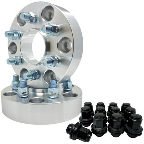 New 2024+ Toyota Tacoma & 2022+ Tundra 6x5.5 Wheel Spacers Hub Centric 95.1mm OEM Bore & Centering Lip 14x1.5 studs 6x139.7 Lug Nuts Included! USA Made & Lifetime Warranty! + 24 Free Toyota OEM Black Mag Lug Nuts!