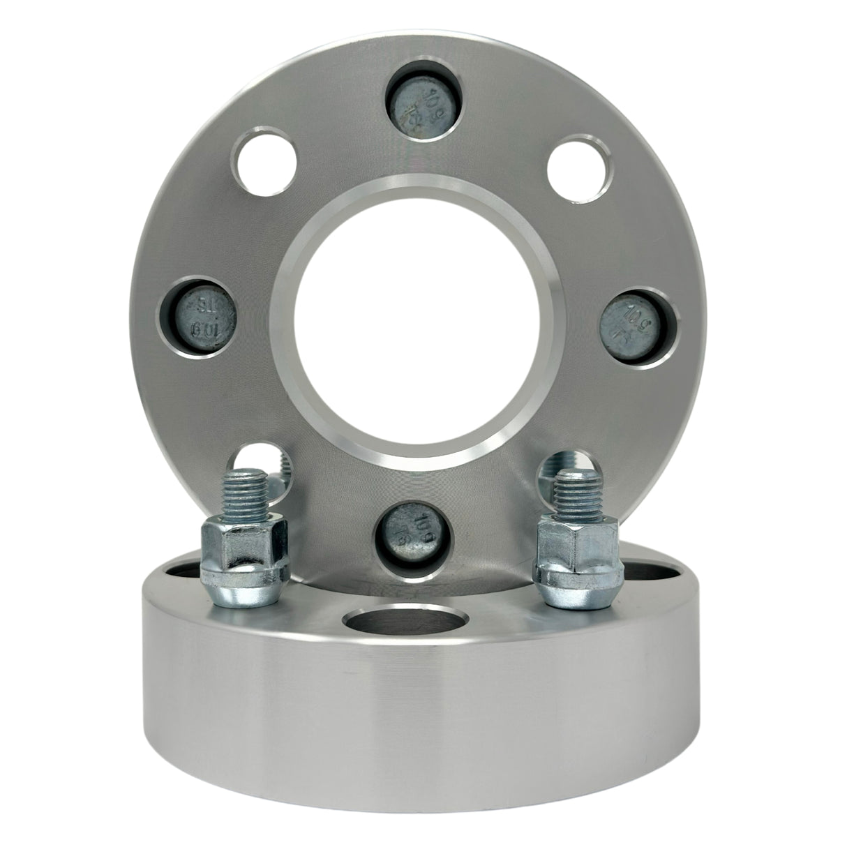 4x108 Wheel Spacers 1" Inch Thick (25mm) 12x1.5 Studs & Lug Nuts 71mm Center Bore For All Vehicle Hub Clearance