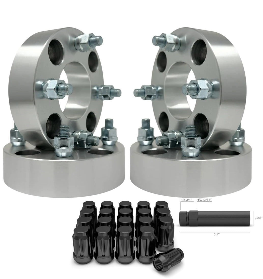 4x4 To 4x100 Golf Cart Wheel Adapters 1" Inch (25mm) Thick 12x1.5 Upgraded Studs & Lug Nuts | Fits All 4x4 Bolt Pattern Carts EZ GO, Club Car, Yamaha, ICON, Star EV, Polaris GEM Car, Garia + Free Anti-Theft Wheel Lugs! 4x101.6 to 4x100