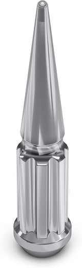 20 Spline Spike Lug Nuts For 14x1.5 Fits Aftermarket Wheels  4.5" Inch Tall In Chrome, Black, Red, Blue